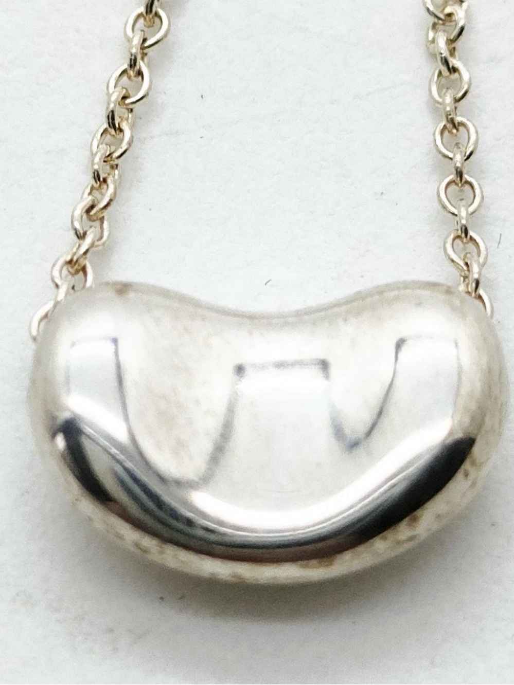 Authentic Tiffany & Co. Elsa Peretti Magic Bean Sterling Silver Chain Necklace